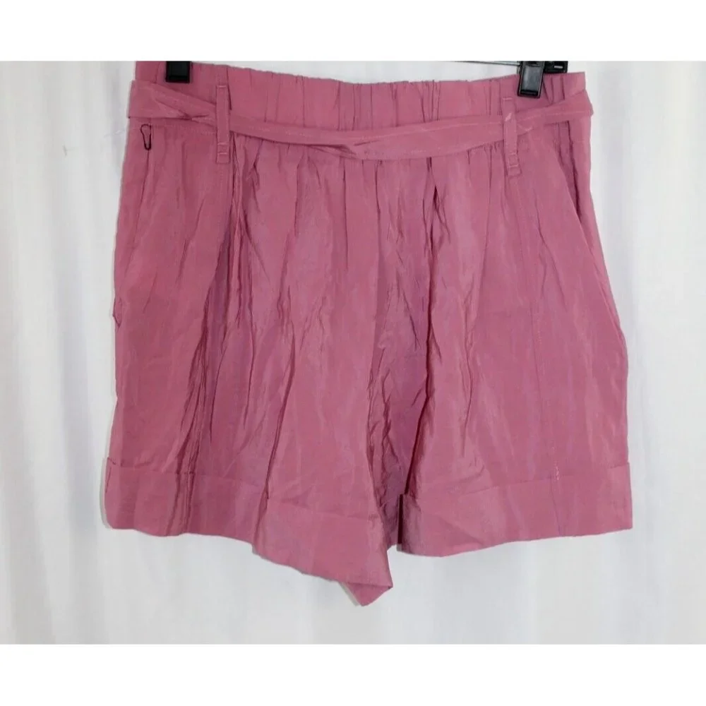 Maison d'Amelie Womens Pink Tie Waist Shorts 8